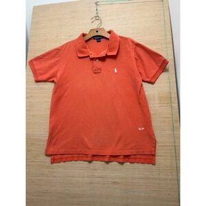 Polo by Ralph‎ Lauren Boys Orange RL.67 Short Sleeve Polo Shirt Size S